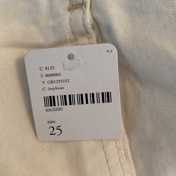 Free People ivory white Cut Off Frayed Denim Shorts size 25 New with tags - Picture 8 of 8